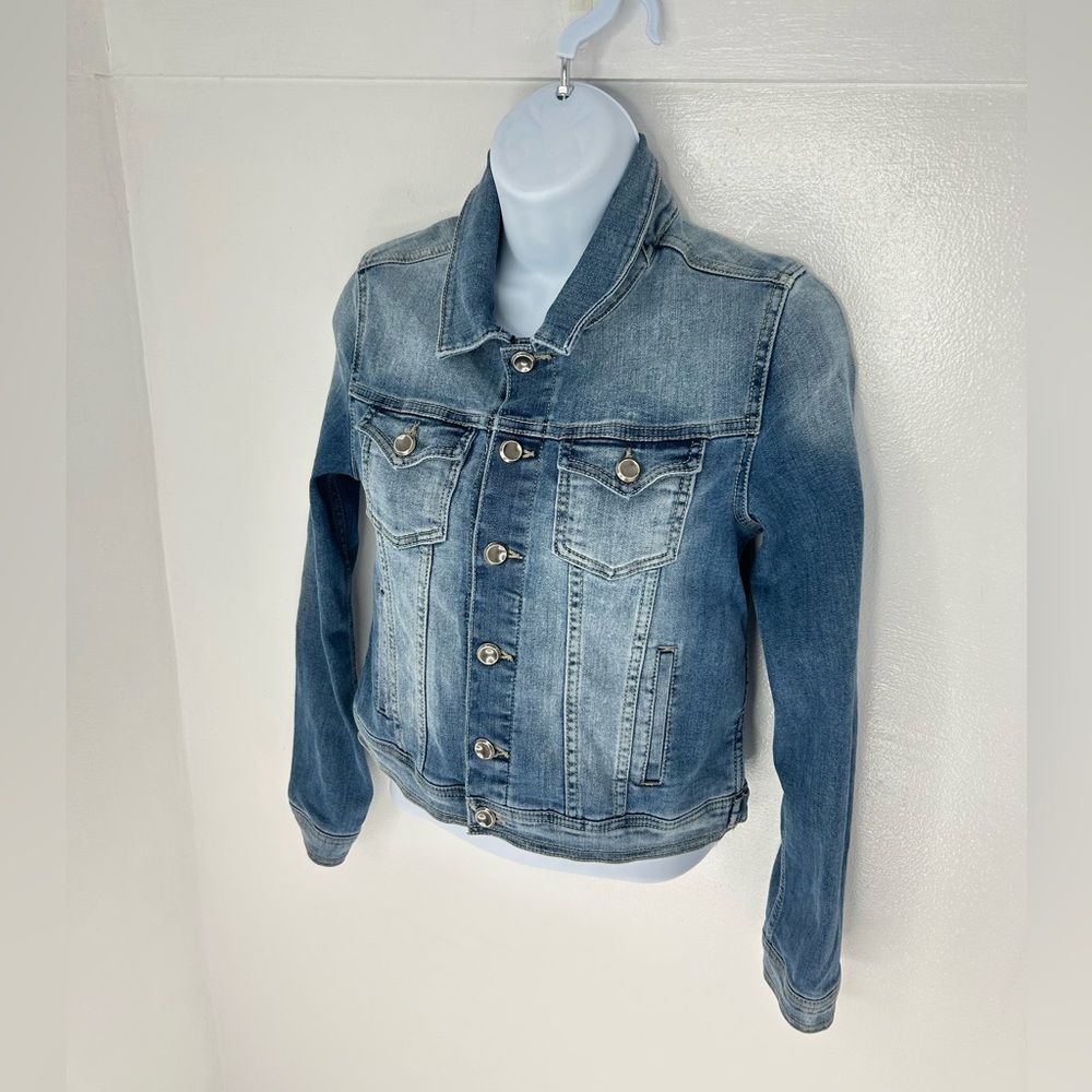 KanCan Los Angeles Denim Button Front Jean Jacket‎ Small Trucker KC7041/J-396 - Picture 3 of 13